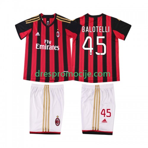 A.C. Milan BALOTELL 45 2013 2014 Dres Retro Dječji Domaći Kratkih Rukava A.C. Milan BALOTELL 45 2013 2014 Dres Retro Dječji Domaći Kratkih Rukava